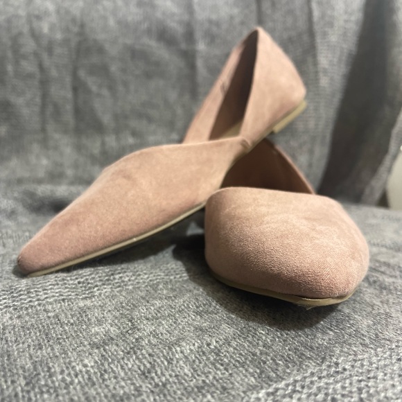 Cute pink flats perfect for formal events memory foam bottoms brand time and tru - Picture 2 of 5